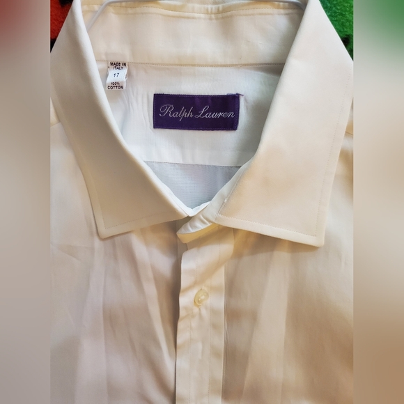 Ralph Lauren Purple Label Vintage Men's Cotton Long Sleeve Dress Shirt 17 - Picture 4 of 5